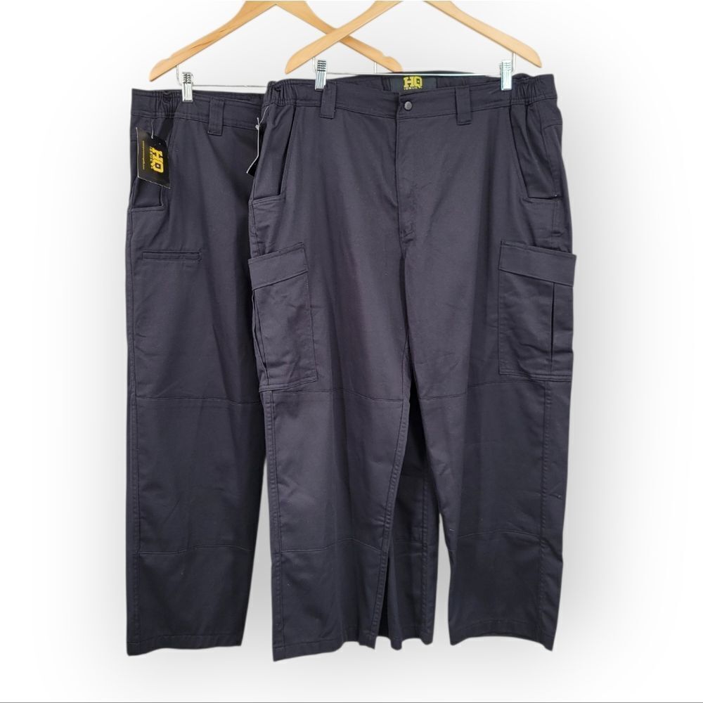 HQ Issue Men's Black Tactical Cargo Pants Lot Of 2 Pairs SHORT 28" INSEAM